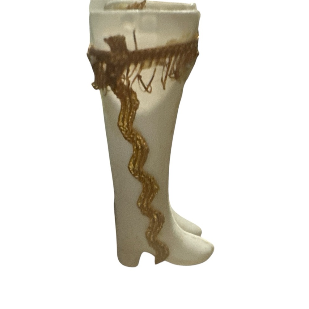 White Barbie boots, vintage, 1980s